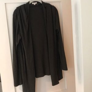 Silence and noise green hoodie cardigan